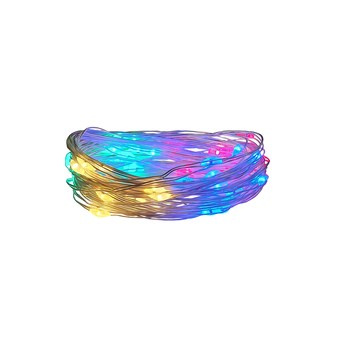 Lampki 100 LED łezki na baterie multi