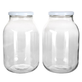 Komplet 2 słoików 3 litrowych z zakrętką 6-cio zaczepową