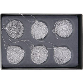 Jumi Bombki szklane "siatka" przezroczysty