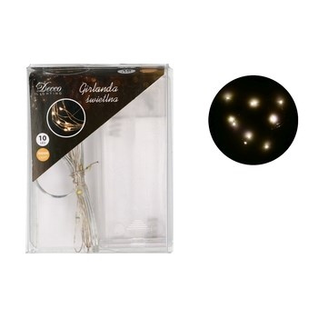 EM&EM Girlanda świetlna druciki 10LED ciepłe światło 1,2m