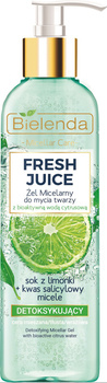 Bielenda Fresh Juice Żel micelarny do mycia twarzy z bioaktywną wodą cytrusową detoksykujący 190g