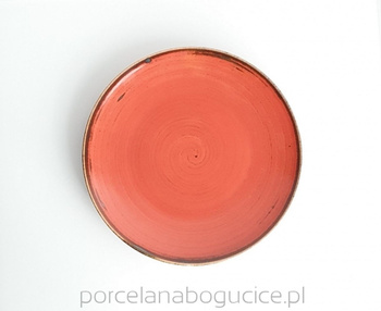 Talerz deserowy Nostalgia Red Porcelana Bogucice