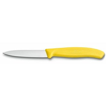 Nóż do jarzyn, ostrze gładkie 8 cm, żółty Victorinox