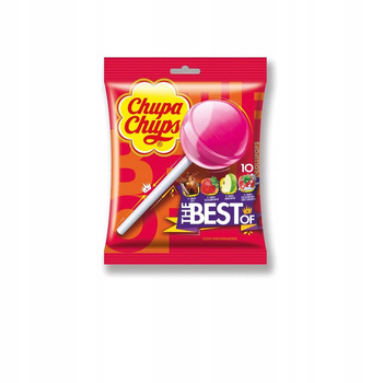 Chupa Chups The Best of Cola Milky Fruit Lizaki wielosmakowe 120 g (10 sztuk)