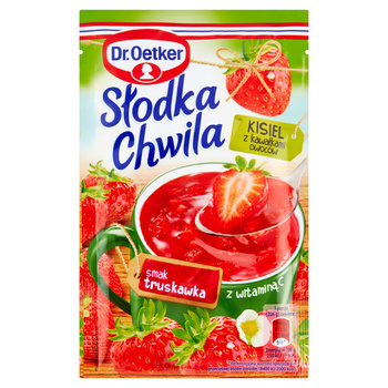 Dr Oetker Słodka Chwila Kisiel z kawałkami owoców smak truskawka 31,5g