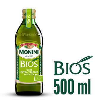 Monini Bios Oliwa z oliwek najwyższej jakości z pierwszego tłoczenia 500 ml