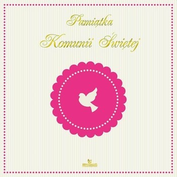 Pamiątka Komunii Świętej - różowa