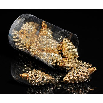 Formówki szyszki w tubie, połysk - komplet 12 sztuk 6 cm