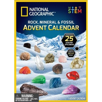 National Geographic Kalendarz Adwentowy 2022 z kamieniami, skałami i skamielinami