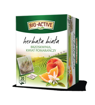 Big-Active Herbata Biała z Brzoskwinią i Kwiatem Pomarańczy (20 torebek x 1,5g) 30g