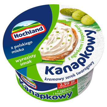 Hochland Kanapkowy Serek kremowy z ogórkiem i koperkiem 130 g