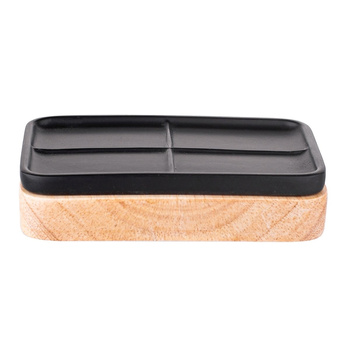 Mydelniczka z poliresingu z drewnianą podstawą 12,5x8x2 cm Altom Design