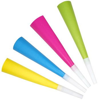 Trąbki Neon party (4 szt.)