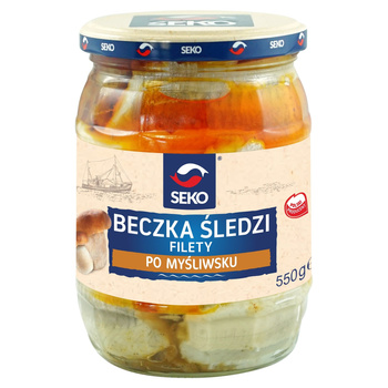Seko Beczka śledzi Filety po myśliwsku 550 g