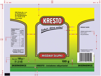 KRESTO Migdały słupki 100 g