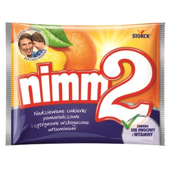 nimm2 Nadziewane cukierki pomarańczowe i cytrynowe wzbogacone witaminami 90 g