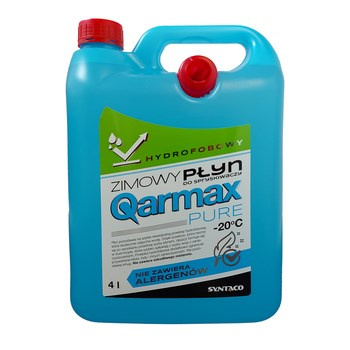 Qarmax Hydrofobowy Płyn do Spryskiwaczy Zimowy Pure -20 4L z lejkiem