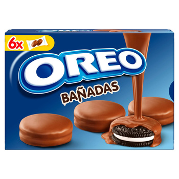 Oreo Ciastka kakaowe z nadzieniem o smaku waniliowym oblane polewą kakaową 246 g (12 sztuk)