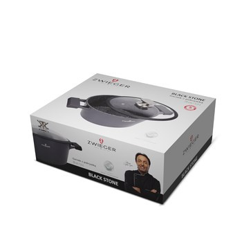 Garnek z pokrywką 28 cm Black Stone Zwieger