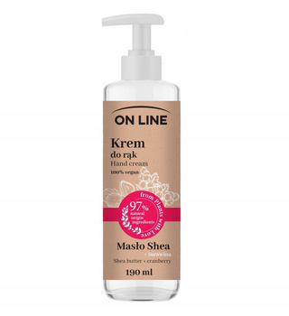 ON LINE FROM PLANTS WITH LOVE krem do rąk ŻURAWINA & MASŁO SHEA 190ml