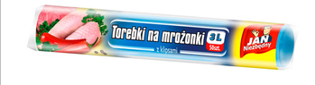 Jan Niezbędny Torebki na mrożonki z klipsami 3 l 50 szt