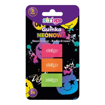 Strigo gumka neonowa 3 sztuki