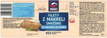 Seko Filety z makreli smażone w zalewie octowej 800g