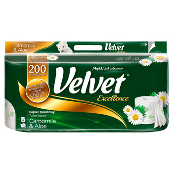 Velvet Excellence Camomile & Aloe Papier toaletowy 8 rolek