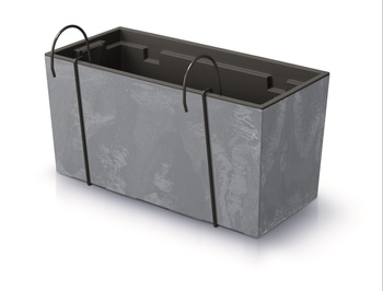 Doniczka Prosperplast Urbi Case Beton Effect z wieszakiem 40cm, kolor marengo