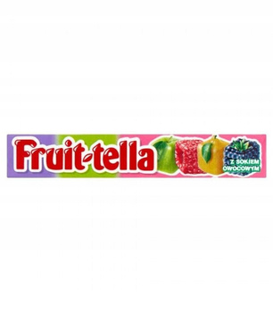 Fruittella Owocowy Ogród Cukierki do żucia o smaku jabłkowym gruszkowym malinowym i jeżynowym 41 g