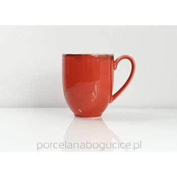 Kubek 0,4l Nostalgia Red Porcelana Bogucice