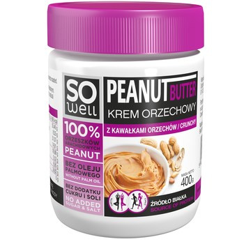 So Well Krem orzechowy z kawałkami orzechów 400 g