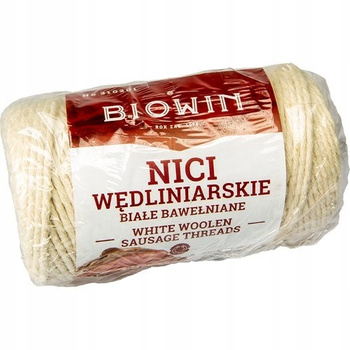 Nici wędliniarskie bawełniane białe 100g (240C)