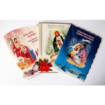 Karnet B6 z opłatkiem gwiazdka mix