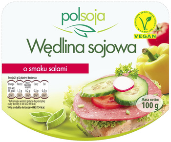 Polsoja Wędlina sojowa o smaku salami 100 g