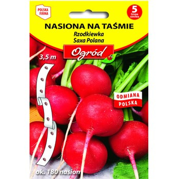 PlantiCo Nasiona na taśmie Rzodkiewka Saxa Polana 3,5 m ok. 180 nasion