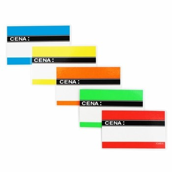 KORFED Etykiety cenowe laminowane 9,5x6cm mix x 20 szt.