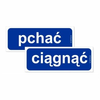 KORFED Naklejki Ciągnąć/Pchać kpl. x 2 szt.