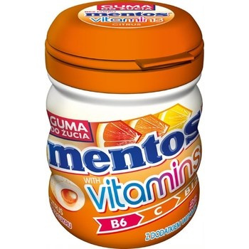Mentos Vitaminsguma do żucia o smaku owoców cytrusowych bez cukru 50g