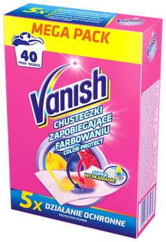 Vanish Color Protect Chusteczki zapobiegające farbowaniu 40 prań (20 sztuk)