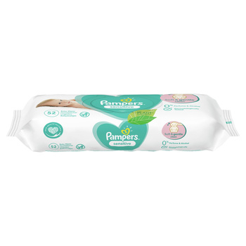 Pampers Sensitive Chusteczki 1 opakowania = 52 chusteczek
