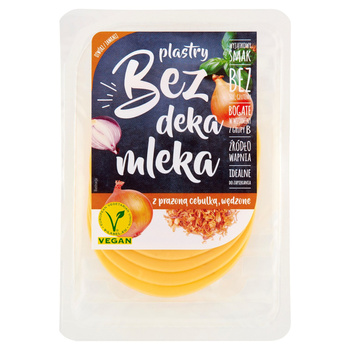 Bez deka mleka Plastry do kanapek z prażoną cebulką wędzone 100 g