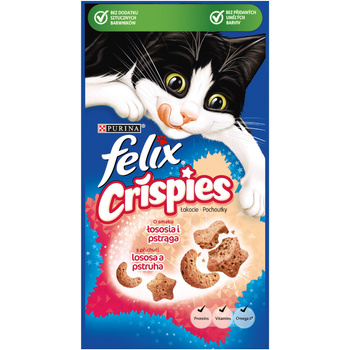 Felix Crispies Łakocie o smaku łososia i pstrąga 45 g