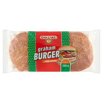 Dan Cake Bułki pszenne do hamburgerów z sezamem 330 g (4 x 82,5 g)