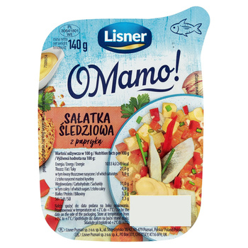 O Mamo!  Sałatka śledziowa z papryką 140 g Lisner