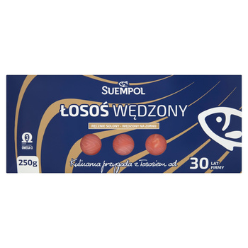 Suempol Łosoś wędzony ręcznie solony plastrowany 250 g