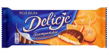 Delicje Szampańskie Biszkopty z galaretką pomarańczową oblewane czekoladą 147 g