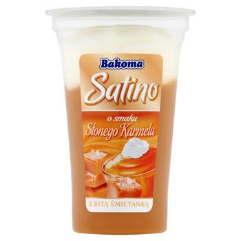 Bakoma Satino Deser o smaku słonego karmelu z bitą śmietanką 170g