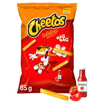 Cheetos Ketchup Chrupki kukurydziane o smaku ketchupowym 85 g