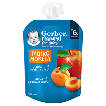 Gerber Deserek w tubce jabłko morela po 6 miesiącu 80g